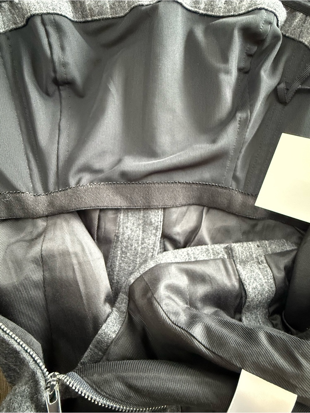 NWT A.L.C. Renee Top in Grey Melange Strapless Wool Blend Size 0 - Picture 9 of 10